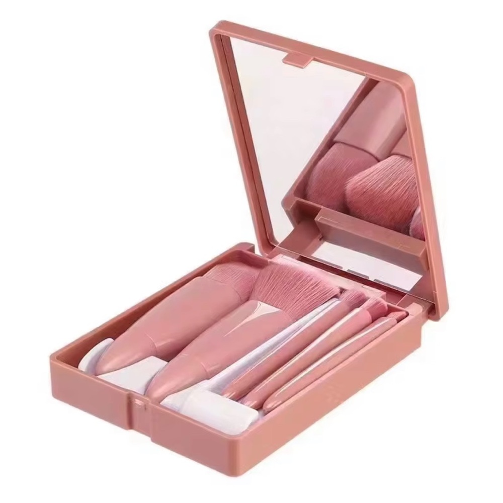 5 PIECES MAKEUP BRUSHES SET WITH MIRROR - Picture 6 of 8